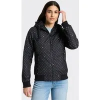 Ragwear Outdoorjacke NUGGIE DOTS O aus Polyester, hüftlange Passform, hochschließender Kragen