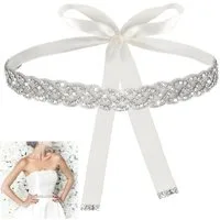 MOPUEA Gürtelriemen Gürtel Hochzeitskleid Strass Zarte Kette Taille Kette Schärpe (1-St) Strass-Hochzeitsschärpe – Eleganz und Glamour für Ihren großen Tag