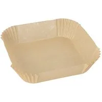 PAPSTAR Backpapier 100 x Backpapiere 16 cm x 16 cm x 4,5 cm braun Heißluftfritteusen