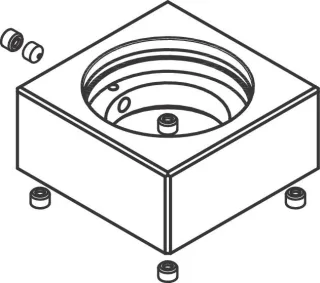Hansgrohe Rosette für Griff Axor Edge 3-Loch Wannenmischer chrom, 93587000 93587000
