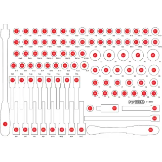 KS Tools Leere Schaumstoffeinlage zu 811.0095 - 811.0095-97