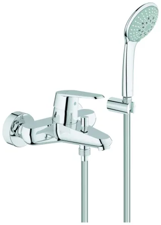GROHE Wannenbatterie Eurodisc C 33395 Wandmont. Euphoria Brausegarnitur chrom 33395002