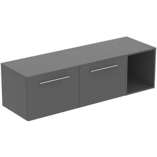 Ideal Standard Möbel-Set 160cm i.life B 2 Auszüge 1 off.Fach Gr.Chrom Quarzgrau matt, T5842NG T5842NG