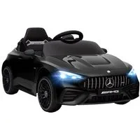 AIYAPLAY Elektro-Kinderauto Merceds-Benz AMG GTR Kinderauto mit 2,4G Fernbedienung, Hupe, Belastbarkeit 25 kg, (1-tlg), für 3-6 Jahre Kinder, Weiß