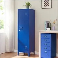 en.casa Spind »Kurikka« Einzelspind 137x38x38cm abschließbar Stahl Blau