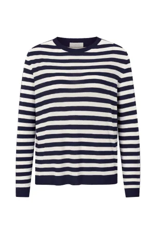 Rich & Royal - Superlight Crew Striped midnight blue - Gr. - S