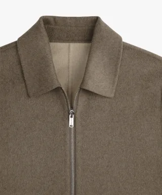 Profuomo - Braunes Wendbar Wolle Overshirt Braun - Gr. - XXL