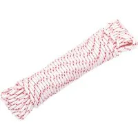 vidaXL Seil Starterseil Weiß und Rot Ø3 mm 10 m Nylon (1-tlg)