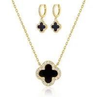 ROUGEMONT Schmuckset Glücksbringer Damen Schmuckset Kleeblatt 925 Sterling Silber, Echtschmuck
