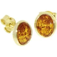 OSTSEE-SCHMUCK Paar Ohrstecker Ostsee-Schmuck Ohrstecker Classic 8 x 6 mm (2-tlg)