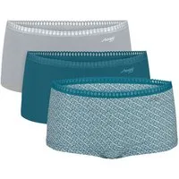 sloggi Langer Boxer Blue GO Crush (3-St) Long Boxer Shorts, Langer Boxer Brief, Retro Boxer lang