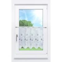 LYSEL® Scheibengardine Designblätter (1 St), transparent, HxB 50x48cm