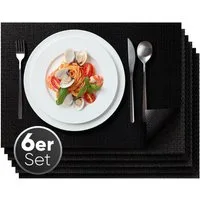 Loco Bird Platzset rechteckig aus PVC, (Tischset Abwischbar PVC-Untersetzer, 6-St., Waschbare Tischuntersetzer Platzdeckchen), Untersetzer PVC-Matte