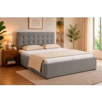 OTTO home Polsterbett Hamar, Knopfsteppung im Kopfteil, bis 250 KG belastbar (3 Breiten: 100cm/ 140cm/ 180cm), in verschiedenen Größen und Stoffen und Farben