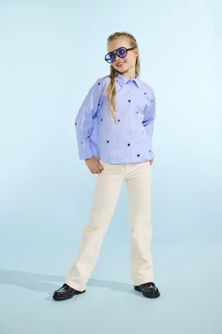 KIDS ONLY - KOGJUICY WIDE LEG DNM CRO NOOS Ecru - Gr. - 146