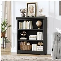 GarveeMore Bücherregal 100 Cm Hohes Bücherregal 3 Etagen Offenes Bücherregal