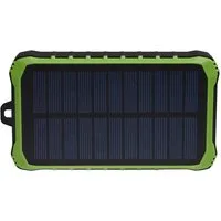 Denver PSO-10012 Solar Powerbank PSO-10012 10 mAh (Eingang 5 V, Ausgänge 2× 5 V/2 A V, 4 St), Dual USB-Out (je 5 V/2 A), Solarpanel oben, Handkurbel