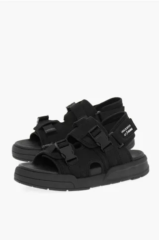 LI-NING Einfarbige Sandalen mit Doppelschnalle und Socken in Schwarz