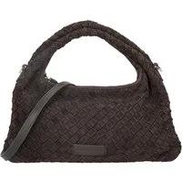Les Visionnaires Umhängetasche Sadie Weave Cozy - Umhängetasche 39 cm (dark brown)