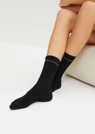 bonprix Socken Packung, 6 Paar tlg. mit dezentem Kontraststreifen am Bündchen