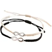 KARMA Armband Set Partnerarmbänder Infinity Freundschaftsarmband (Unendlichkeitszeichen Damen Herren, 2-tlg., Damenarmband Herrenarmband Armbandset), modern Unisex Pärchenschmuck