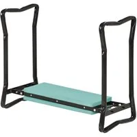MC Star Gartenbank Kniebank für Gartenarbeit klappbar Gartenhocker Werkzeugtaschen (Polsterung Kniehilfe belastbar bis 150 kg Arbeitshocker Gartenbank zum Knien & Sitzen 58 x 28 x 49cm Dunkelgrün)