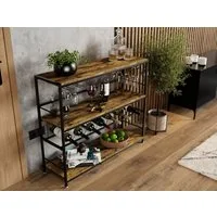 Lenmar Weinregal Weinregal aus Metall, Flaschenregal, Regale, Flaschenhalter LOFT 2-7