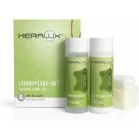 LCK KERALUX® Anilin-Leder Lederpflegeset (für offenporiges, naturbelassenes, nicht-pigmentiertes Leder), 4-tlg., inkl. Lederreiniger und Pflege