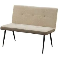 HTI-Living Polsterbank 2-Sitzer Bank Taupe Joschka (Stück, 1-St., 1 Sitzbank), Sitzbank Küchenbank
