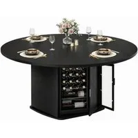 mukuhi Esstisch ESSTISCH Rund 120 cm mit Stauraum Moderner Esszimmertisch, Ø120 cm