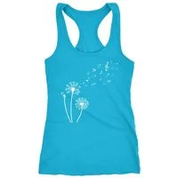 Neverless Tanktop Damen Tank-Top Pusteblume Musiknoten Noten Musik Dandelion Racerback