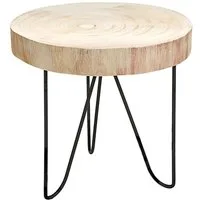BURI Gartentisch Dekotisch 29,5x29cm Beistelltisch Pflanzenhocker Holztisch Nachttisch