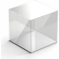 Hansen Werbetechnik Vitrine Vitrine / Schaukasten Acryl quadratisch mit weißem Boden (2-St)