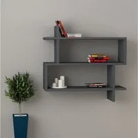 Decortie Bücherregal Paralel, Modernes Wandregal/Bücherregal, 70 x 22 x 65 cm