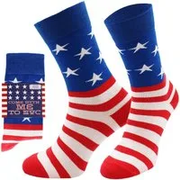 Chili Lifestyle Freizeitsocken USA Lustige Socken mit Spruch Banderole als Geschenksocken (Paar, 1-Paar, Mit Spruchbanderole) Weichbund ohne Gummidruck
