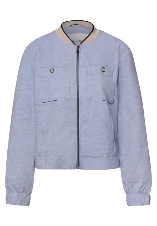 Street One - Blouson im Melange-Look mit Zipper country blue mel. - Gr. - 38