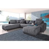 Jockenhöfer Gruppe Wohnlandschaft Orlando U-Form, B: 337 cm, Liegefl. 135x305 cm, mit Bettfunktion, Bettkasten, 2 Kopfstützen & 2 Zierkissen, Federkern