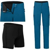 Bergson Fahrradhose VINA Zipp-off Damen Radhose (mit gepolsterter Innenhose), robust, elastisch, Normal