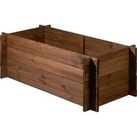 dobar Hochbeet Steck-Hochbeet Massivholz Gr. L., Dunkelbraun, Füllvolumen ca. 164 Liter, LxBxH: 117x58,5x38,5 cm