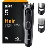 Braun Haarschneider Braun Series 5 HC5530, Abwaschbar, Lebenslang scharfe Klinge, 17 Längeneinstellungen, 50 Min Laufzeit