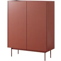 Masseno Kommode COLORE 97 cm Sideboard mit 2 Türen Rot