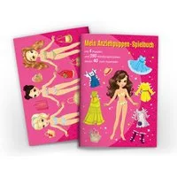 JUNAPACK Anziehpuppe Anziehpuppen zum Ausschneiden Papier Spielbuch mit Kleidungsstücken (1-tlg), Anziehpuppen zum Ausschneiden aus Papier