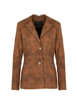 Guess Jacke Bomber-jacke Skórzana Damen braun