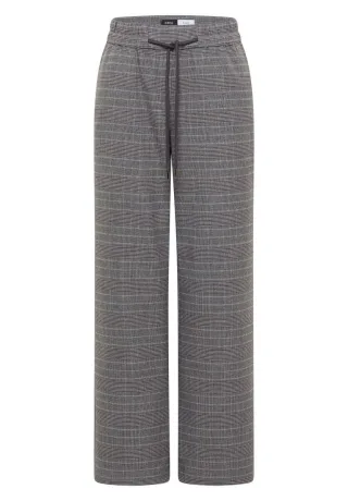 CECIL - Karierte Hose mit weitem Bein grau - Gr. - 30