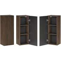 Lomadox Hängeschrank TEMUCO-56-WALNUT in Walnuss mit Rahmenfräsung, 30 cm breit, grifflos