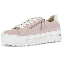 Gabor FLORENZ Plateausneaker Freizeitschuh, Halbschuh, Schnürschuh mit Außenreißverschluss, G-Weite
