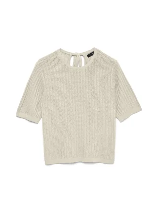 VERO MODA - VMNEWLEXSUN NEWSTITCH 2/4 TIE O-NCK PULL Birch - Gr. - M
