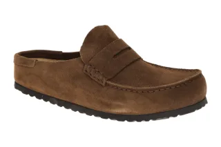 Birkenstock NAPLES WRAPPED 1031605 dunkel-braun - bequeme Pantoletten f?r Herren