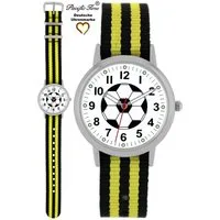 Pacific Time Quarzuhr Kinder Armbanduhr analog Mädchen Jungen Fußball Fan Sport, Wechselarmband Mix and Match - Gratis Versand