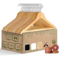 Blumtal Kleiderbügel Rutschfest aus Holz mit Rockkerbe und Hosensteg, (20-tlg), 360° drehbar